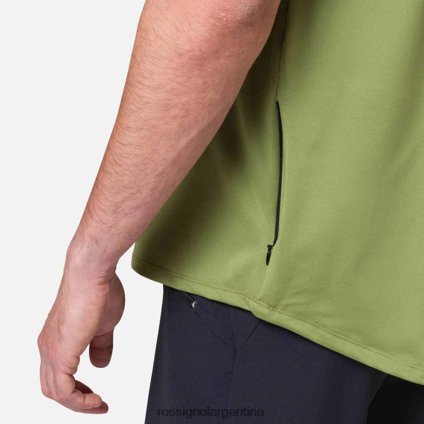 Rossignol hombres Jersey de manga corta con corte clásico. 82LVV628 Musgo Verde tapas