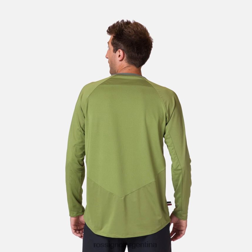 Rossignol hombres Jersey de manga larga con corte clásico. 82LVV670 Musgo Verde tapas