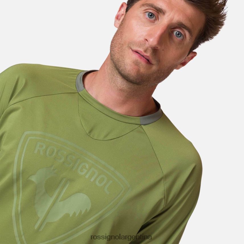 Rossignol hombres Jersey de manga larga con corte clásico. 82LVV670 Musgo Verde tapas