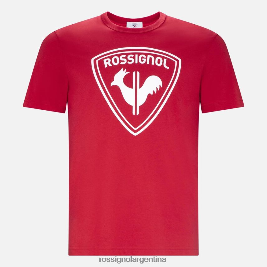 Rossignol hombres camiseta con logo 82LVV6128 carmín tapas