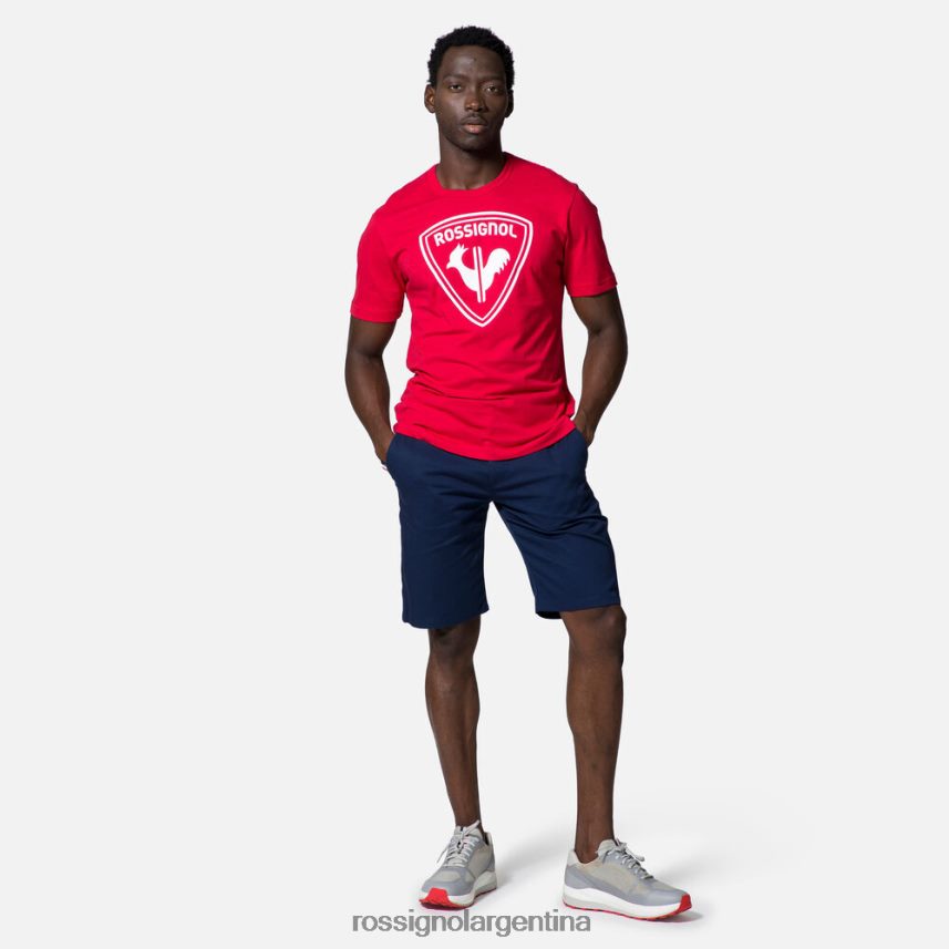 Rossignol hombres camiseta con logo 82LVV6128 carmín tapas