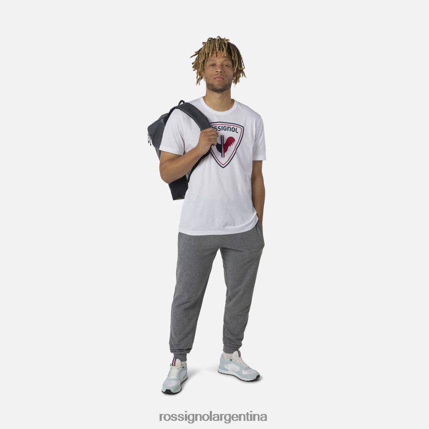 Rossignol hombres camiseta con logo 82LVV617 blanco tapas