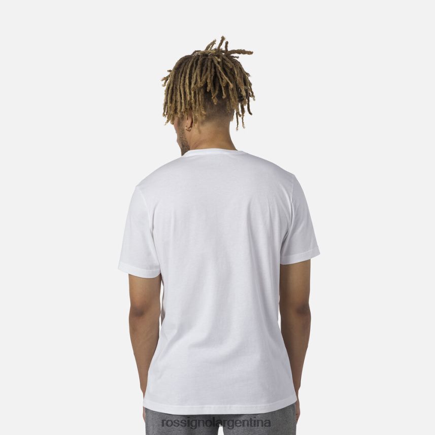 Rossignol hombres camiseta con logo 82LVV617 blanco tapas