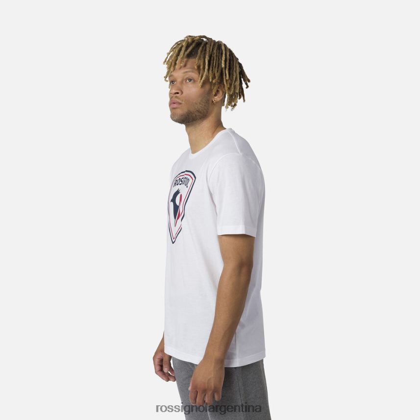 Rossignol hombres camiseta con logo 82LVV617 blanco tapas