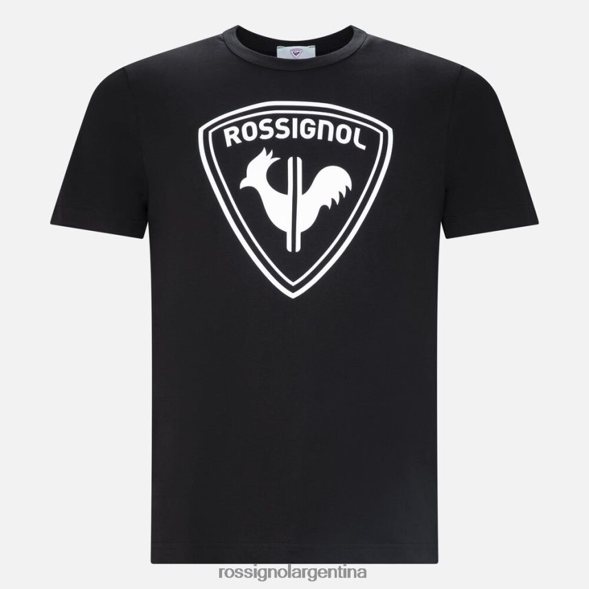 Rossignol hombres camiseta con logo 82LVV61 negro tapas
