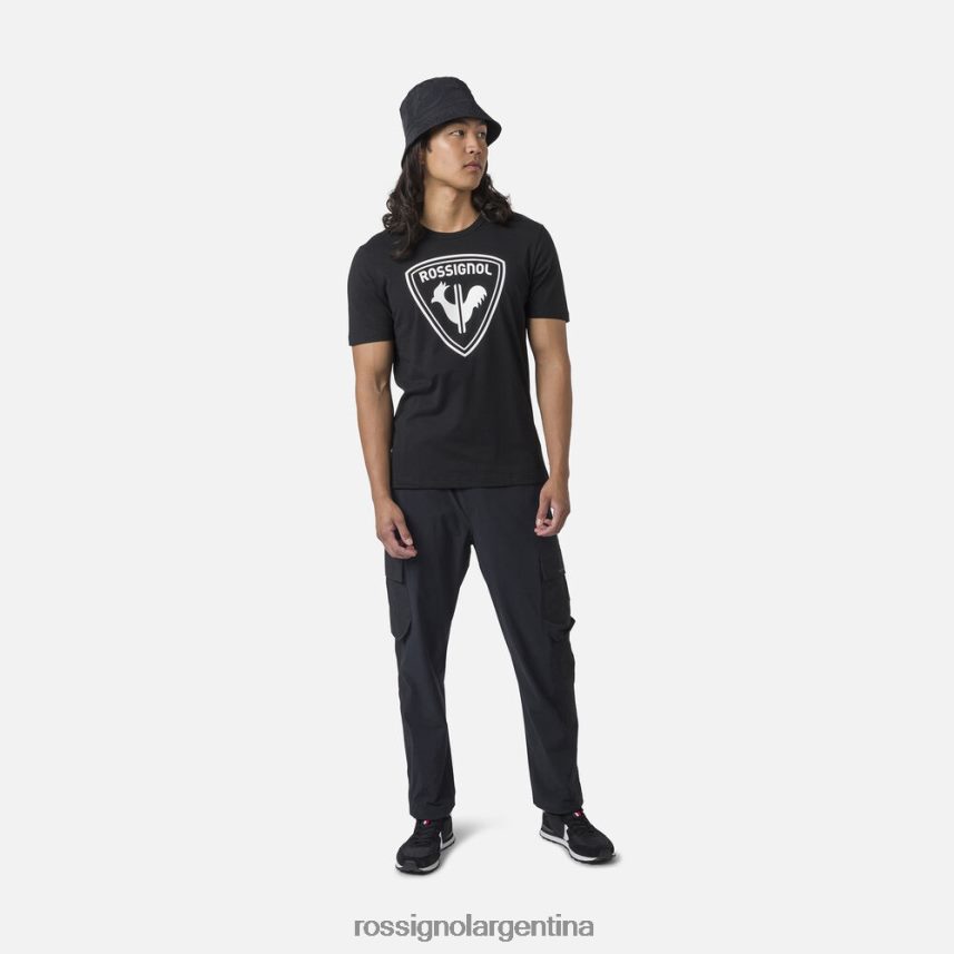 Rossignol hombres camiseta con logo 82LVV61 negro tapas