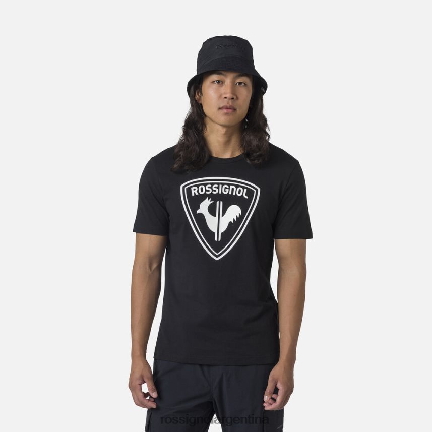 Rossignol hombres camiseta con logo 82LVV61 negro tapas