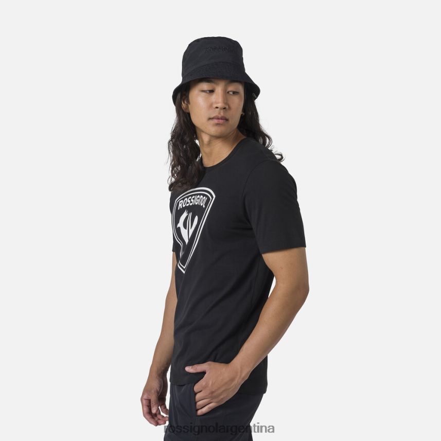 Rossignol hombres camiseta con logo 82LVV61 negro tapas