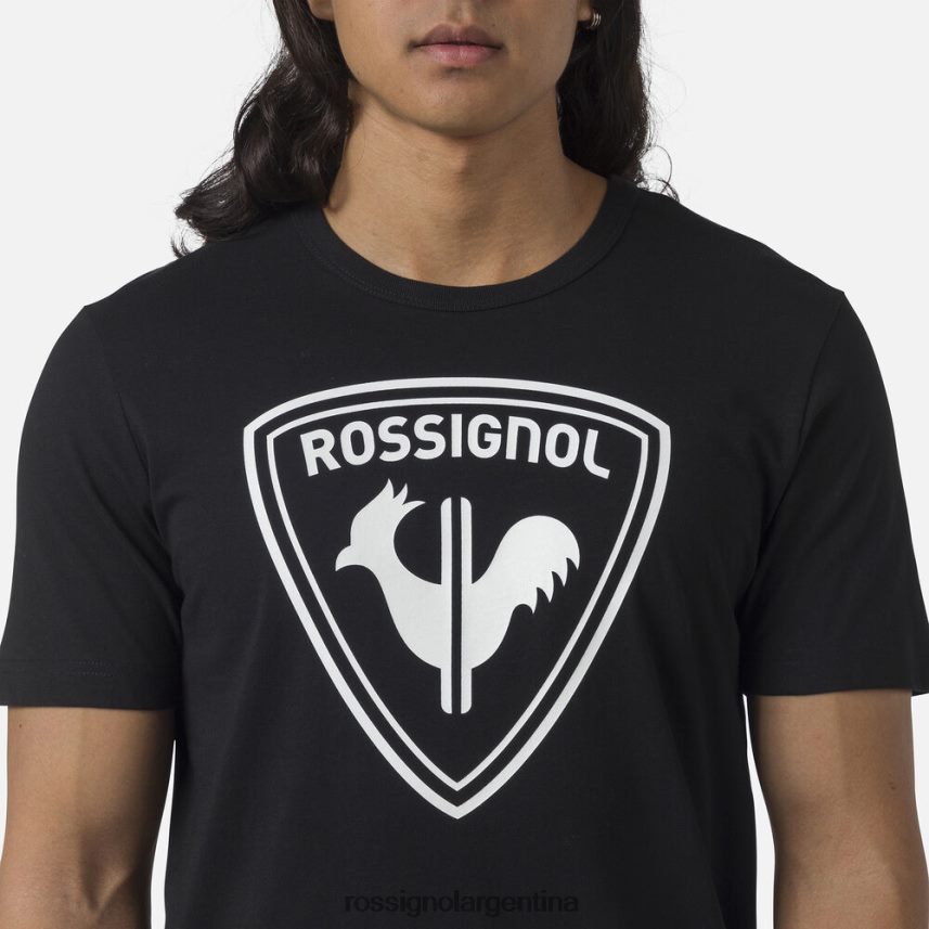 Rossignol hombres camiseta con logo 82LVV61 negro tapas
