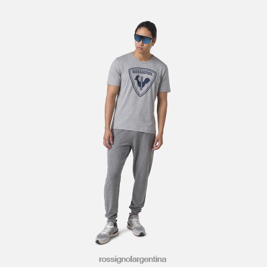 Rossignol hombres camiseta con logo 82LVV683 cuero gris tapas
