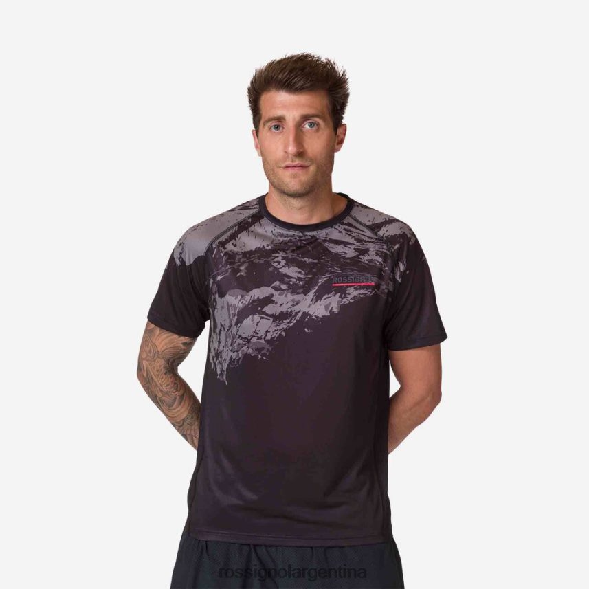 Rossignol hombres camiseta ligera 82LVV69 negro tapas