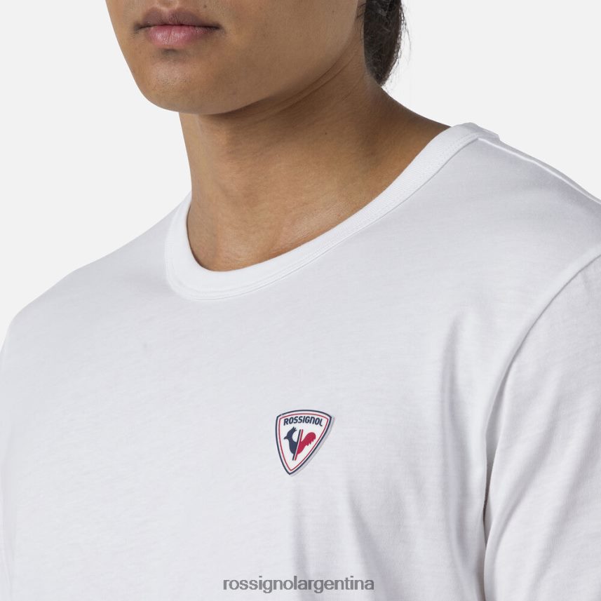 Rossignol hombres camiseta lisa con logo 82LVV640 blanco tapas