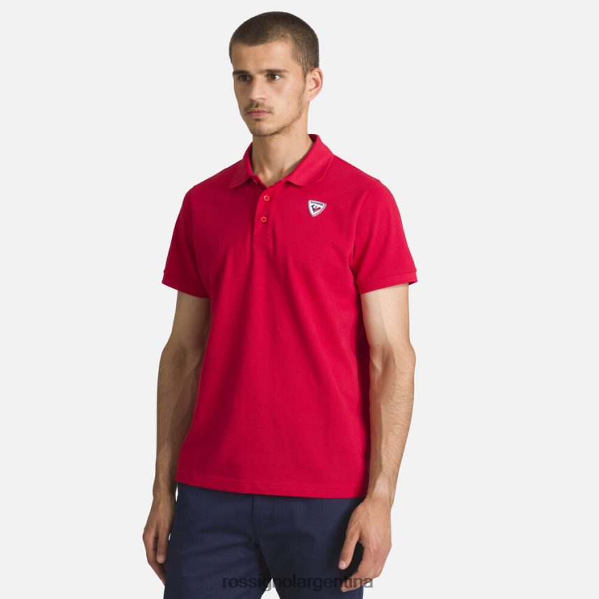 Rossignol hombres polo con logo 82LVV6183 carmín tapas