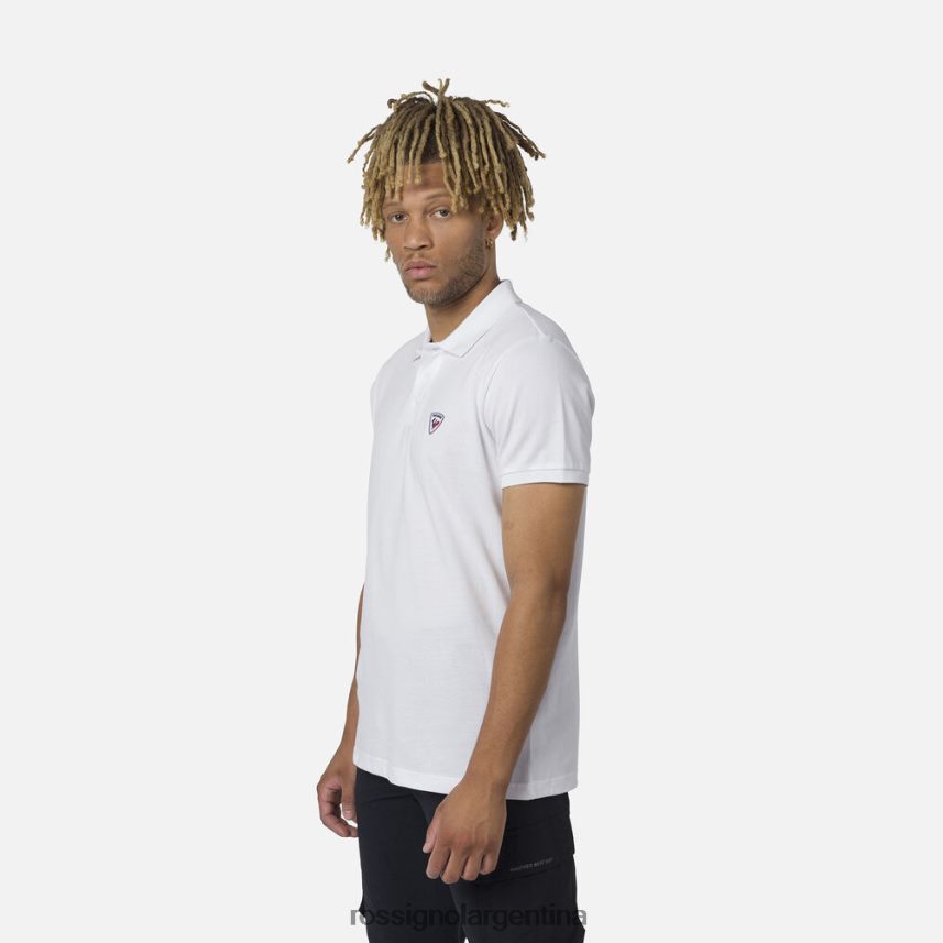 Rossignol hombres polo con logo 82LVV620 blanco tapas