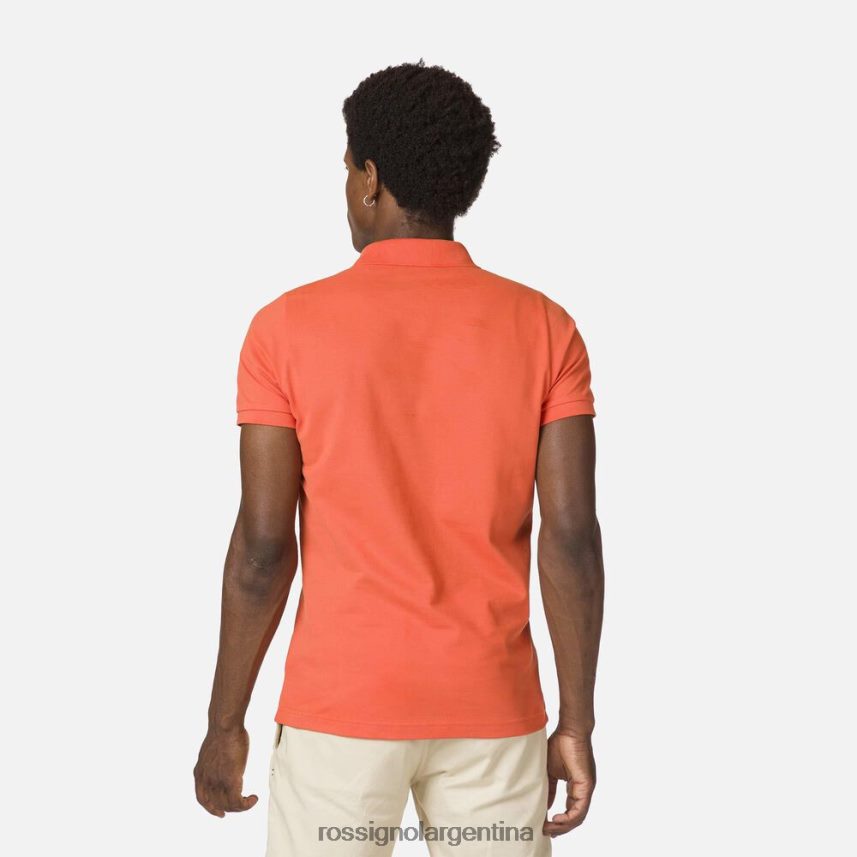 Rossignol hombres polo con logo 82LVV625 naranja llama tapas