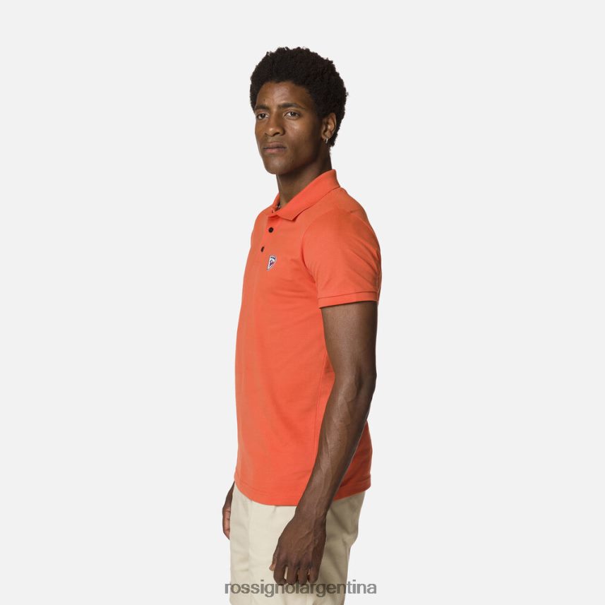Rossignol hombres polo con logo 82LVV625 naranja llama tapas