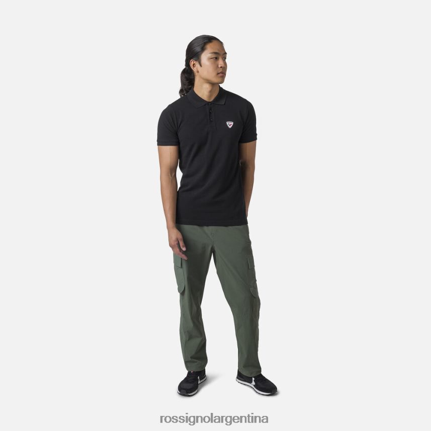 Rossignol hombres polo con logo 82LVV6303 negro tapas
