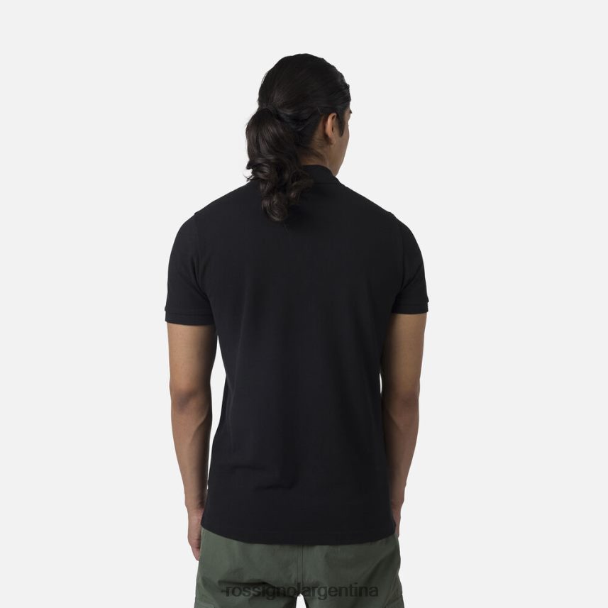 Rossignol hombres polo con logo 82LVV6303 negro tapas