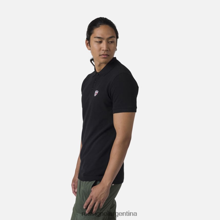 Rossignol hombres polo con logo 82LVV6303 negro tapas