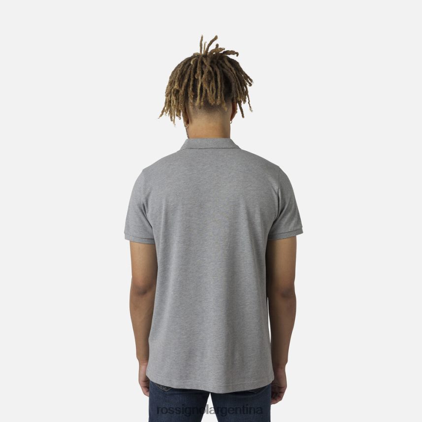 Rossignol hombres polo con logo 82LVV684 cuero gris tapas