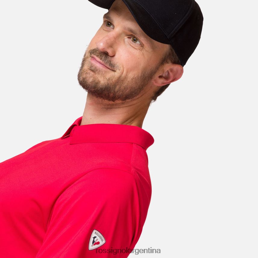 Rossignol hombres polo ligero y transpirable 82LVV6110 deportivorojo tapas