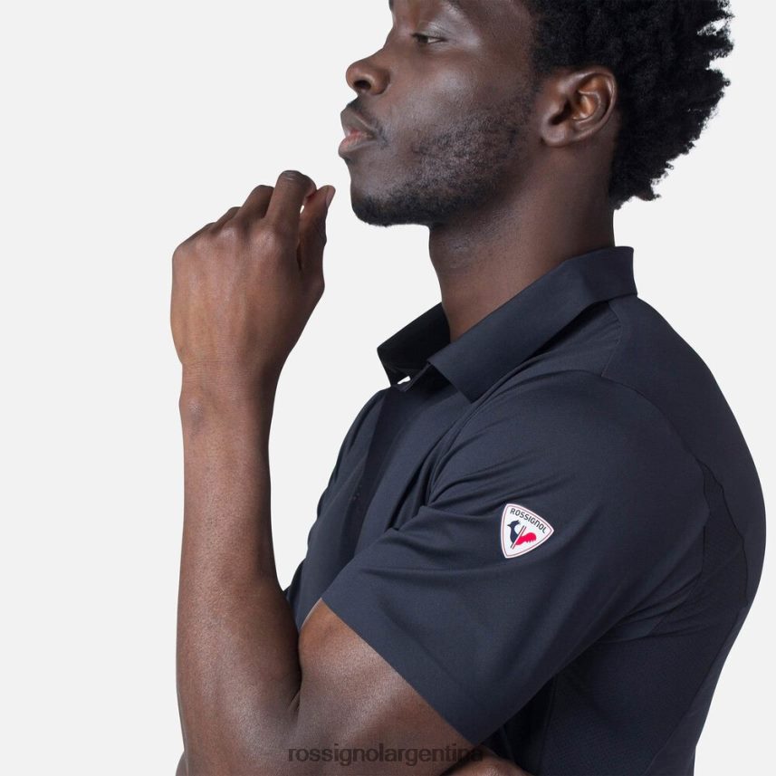 Rossignol hombres polo ligero y transpirable 82LVV611 negro tapas
