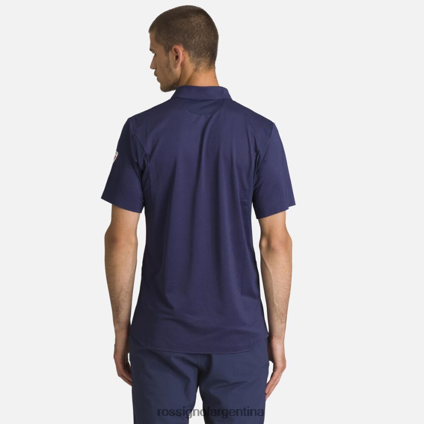 Rossignol hombres polo ligero y transpirable 82LVV68 azul marino oscuro tapas