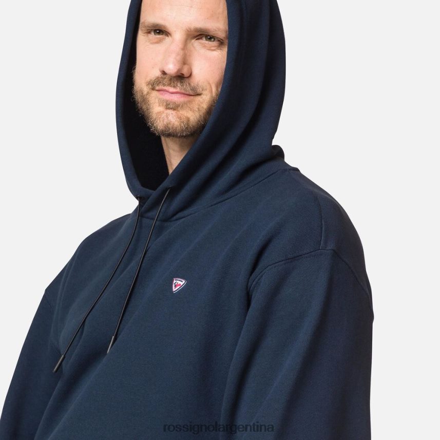 Rossignol hombres sudadera con capucha 82LVV674 azul marino oscuro tapas