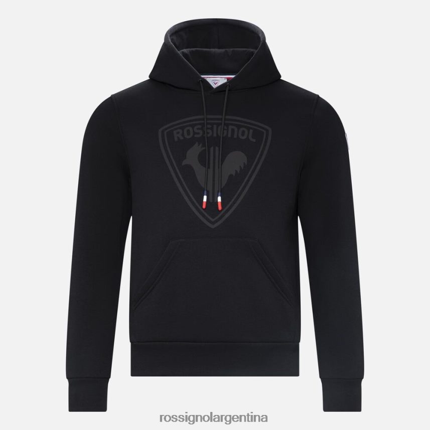 Rossignol hombres sudadera con capucha y logo 82LVV6103 negro tapas