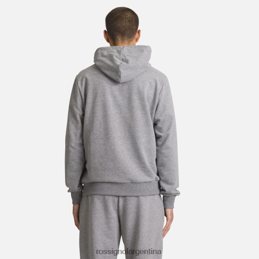 Rossignol hombres sudadera con capucha y logo 82LVV6419 cuero gris tapas