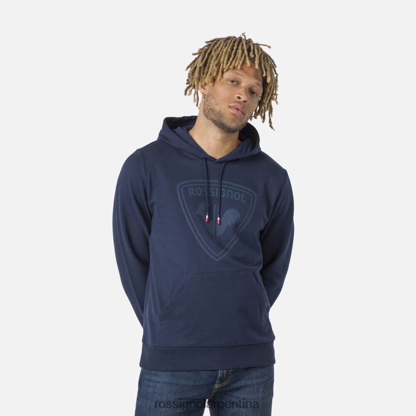 Rossignol hombres sudadera con capucha y logo 82LVV665 azul marino oscuro tapas