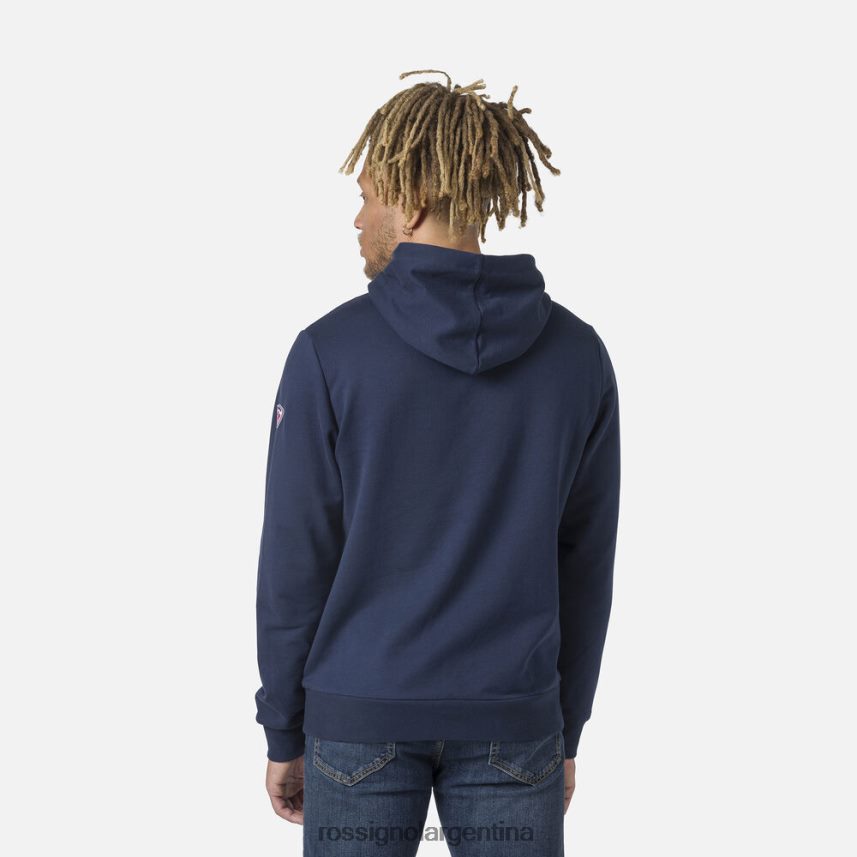Rossignol hombres sudadera con capucha y logo 82LVV665 azul marino oscuro tapas