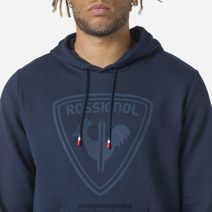 Rossignol hombres sudadera con capucha y logo 82LVV665 azul marino oscuro tapas