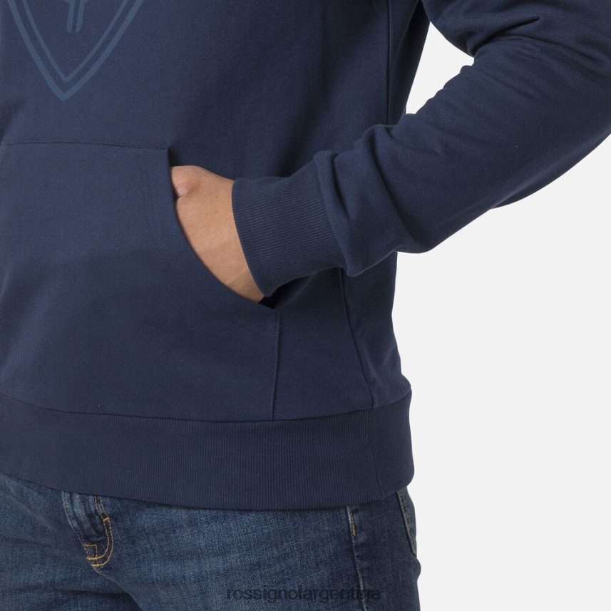 Rossignol hombres sudadera con capucha y logo 82LVV665 azul marino oscuro tapas