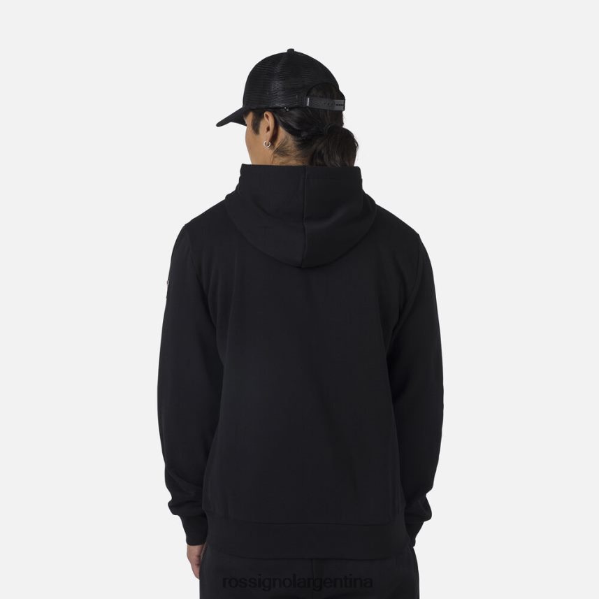 Rossignol hombres sudadera con logo y cierre completo 82LVV6323 negro tapas