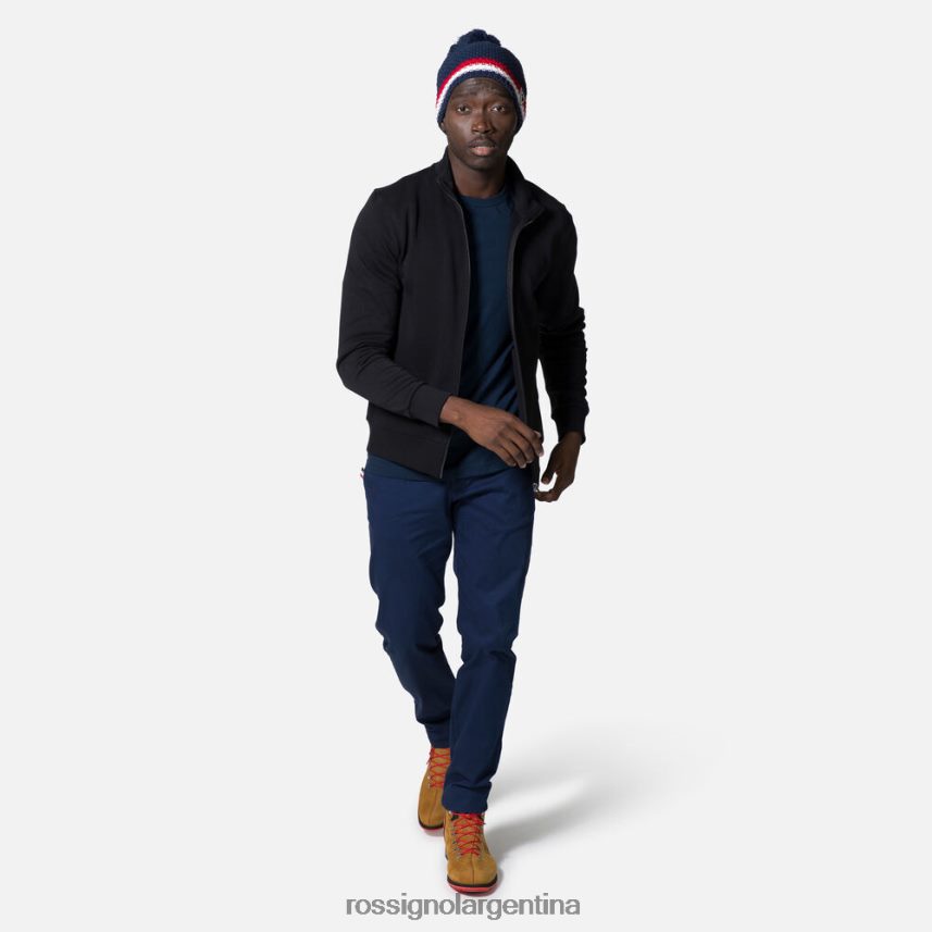 Rossignol hombres sudadera con logo y cierre completo 82LVV6430 negro tapas