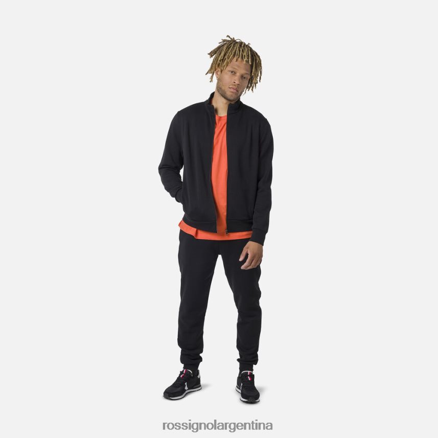 Rossignol hombres sudadera con logo y cierre completo 82LVV6433 negro tapas