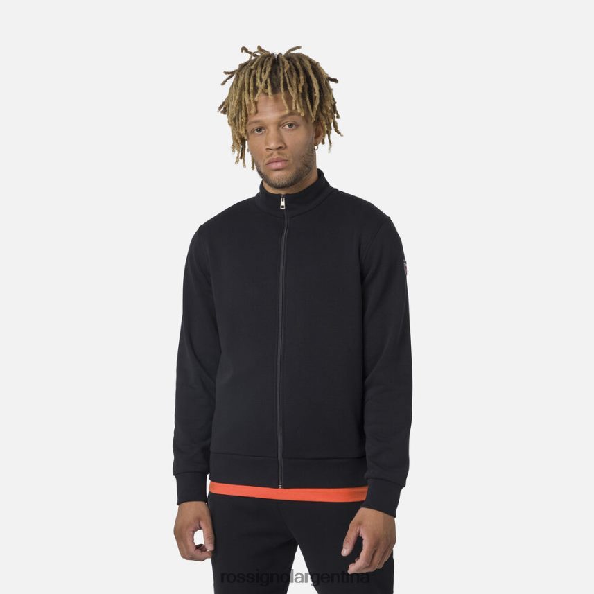 Rossignol hombres sudadera con logo y cierre completo 82LVV6433 negro tapas