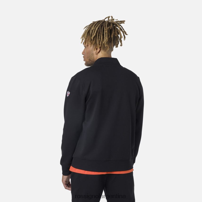 Rossignol hombres sudadera con logo y cierre completo 82LVV6433 negro tapas