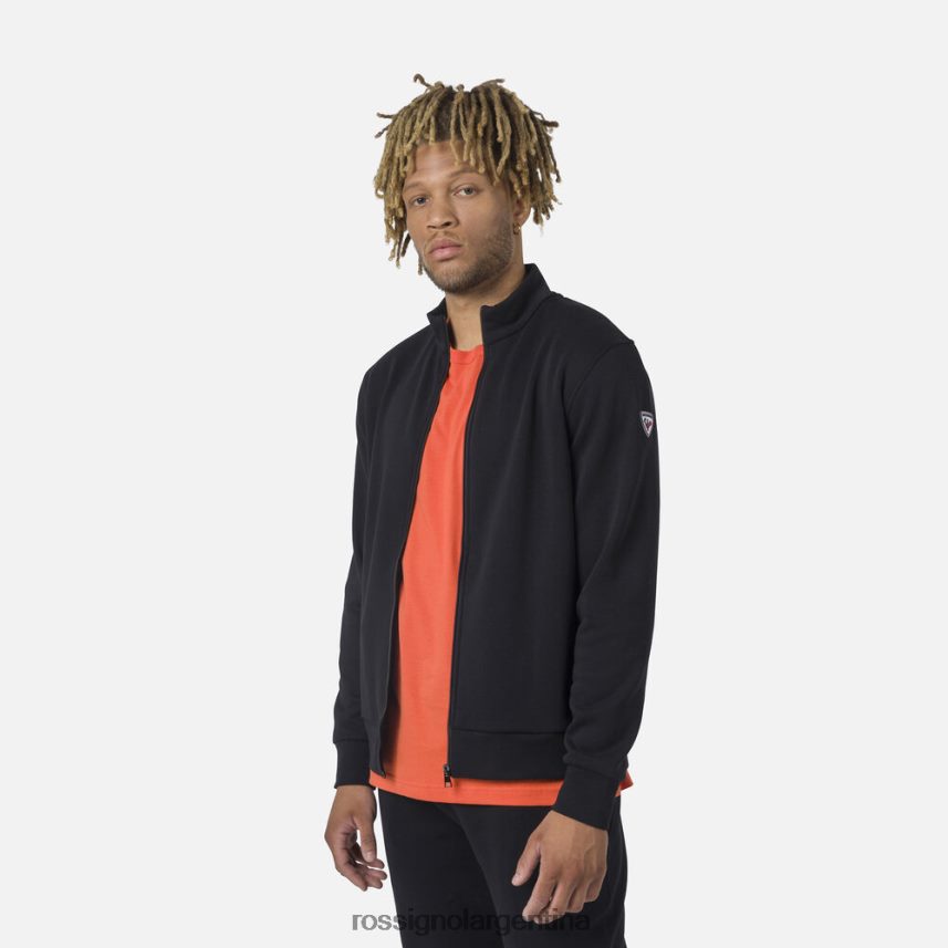 Rossignol hombres sudadera con logo y cierre completo 82LVV6433 negro tapas