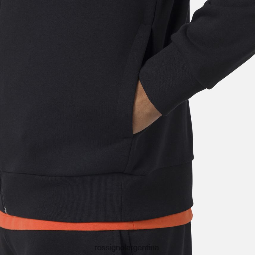 Rossignol hombres sudadera con logo y cierre completo 82LVV6433 negro tapas