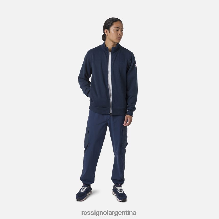 Rossignol hombres sudadera con logo y cierre completo 82LVV6448 azul marino oscuro tapas