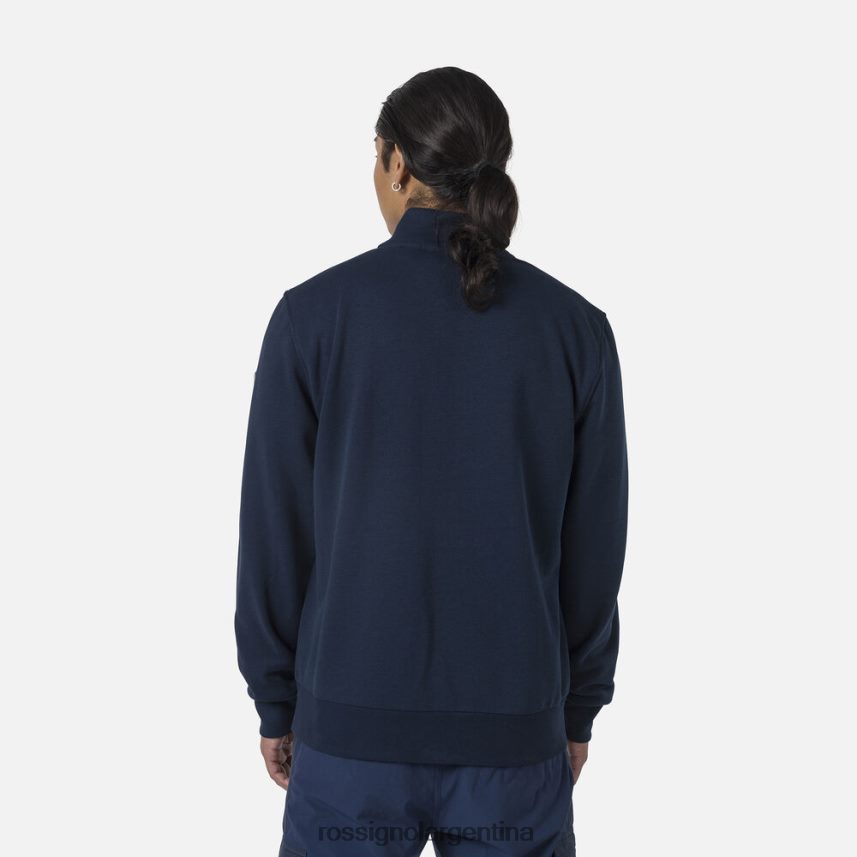Rossignol hombres sudadera con logo y cierre completo 82LVV6448 azul marino oscuro tapas