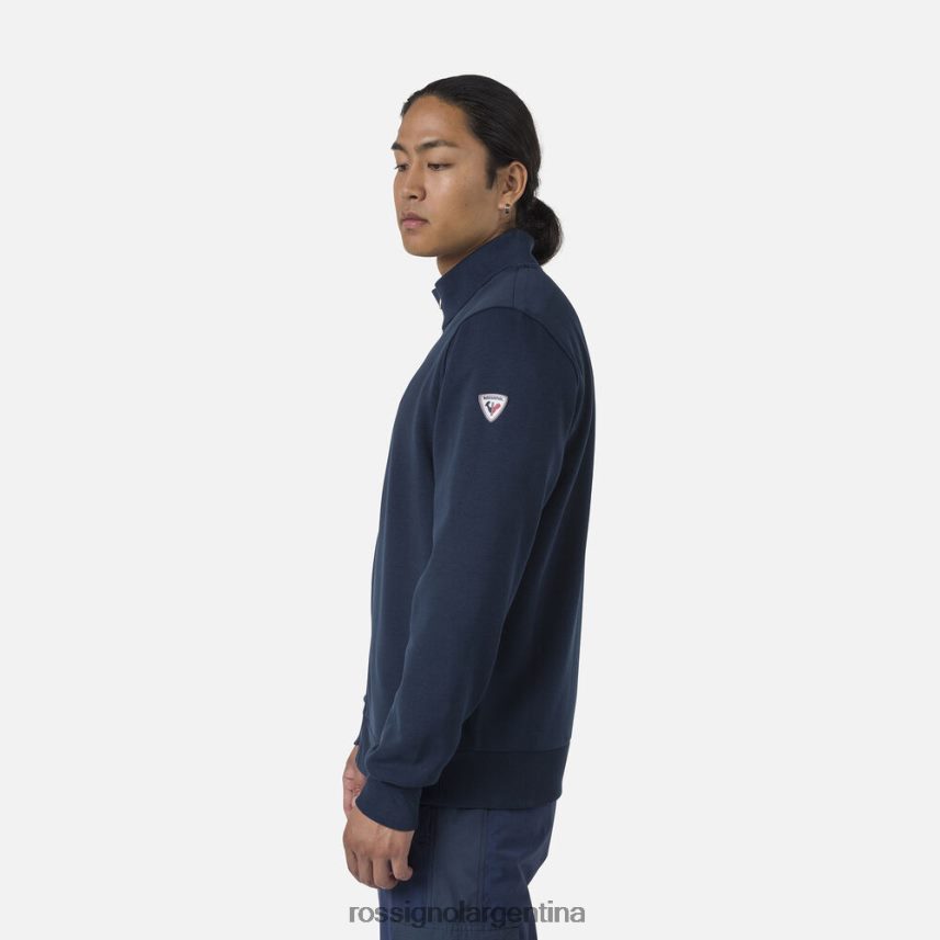 Rossignol hombres sudadera con logo y cierre completo 82LVV6448 azul marino oscuro tapas