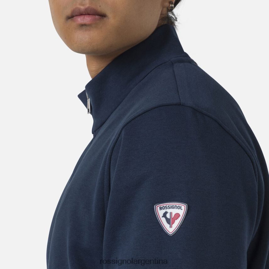 Rossignol hombres sudadera con logo y cierre completo 82LVV6448 azul marino oscuro tapas