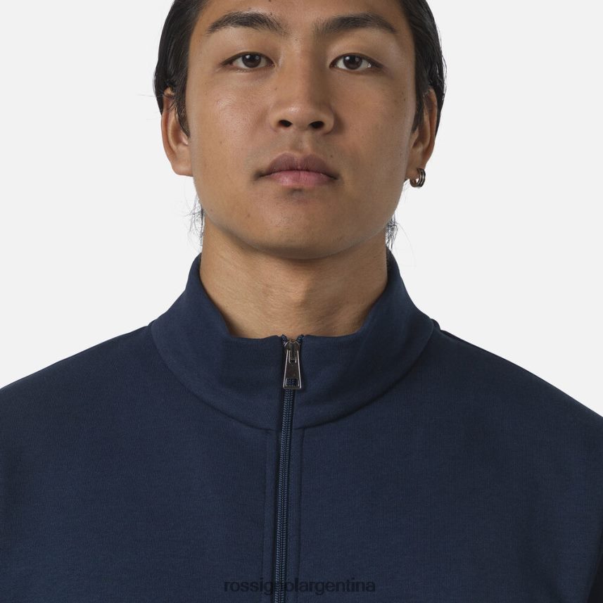 Rossignol hombres sudadera con logo y cierre completo 82LVV6448 azul marino oscuro tapas