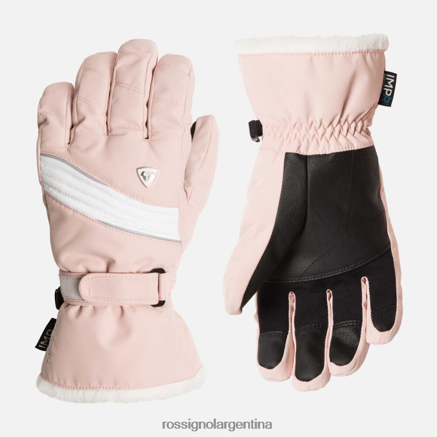 Rossignol mujer guantes impermeables de zafiro 82LVV61126 rosa empolvado accesorios