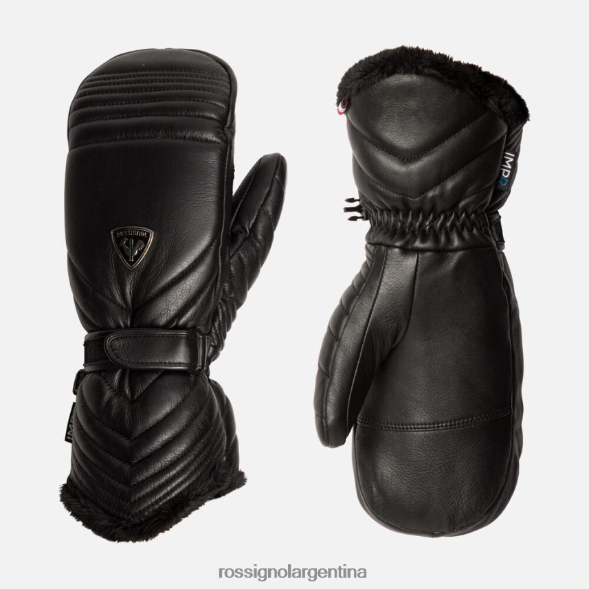 Rossignol mujer manoplas de esquí impermeables de cuero seleccionadas 82LVV6761 negro accesorios