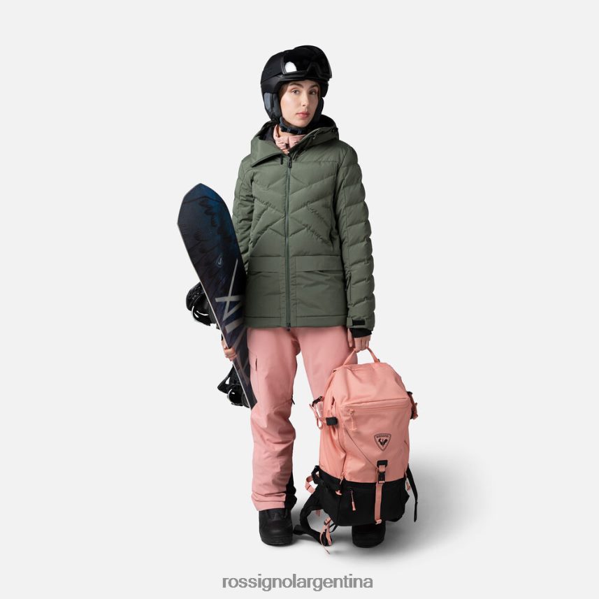 Rossignol mujer parka de esquí hinchada 82LVV61037 verde ébano tapas