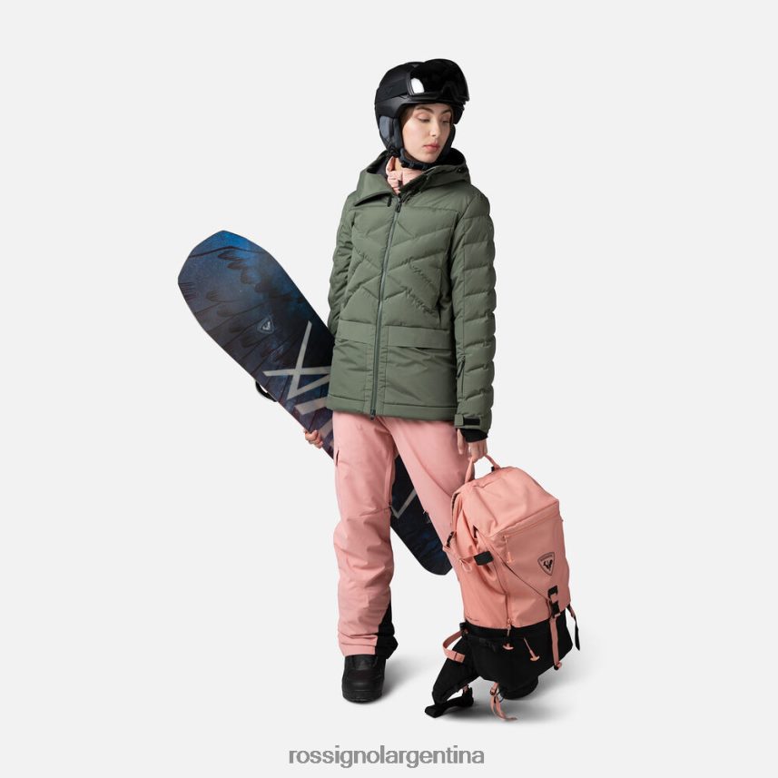 Rossignol mujer parka de esquí hinchada 82LVV61037 verde ébano tapas